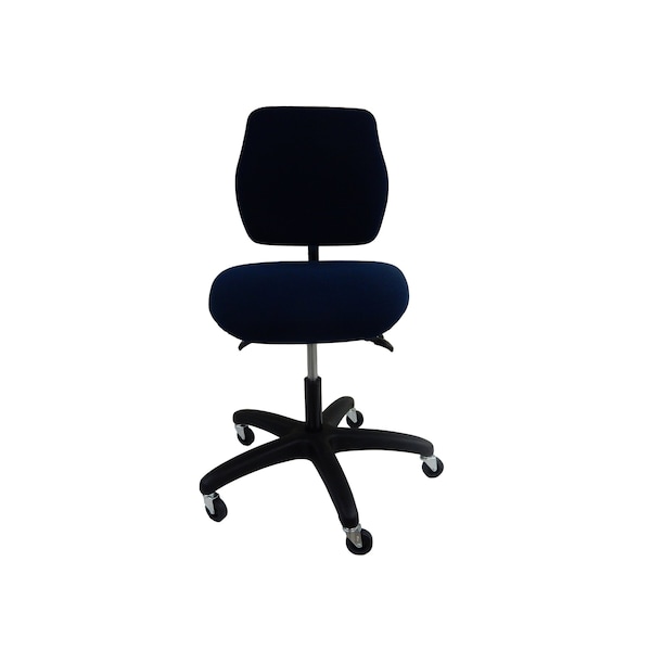 Production Chair Desk Fabric Blue Seat Back 300 lb. Seat Capacity